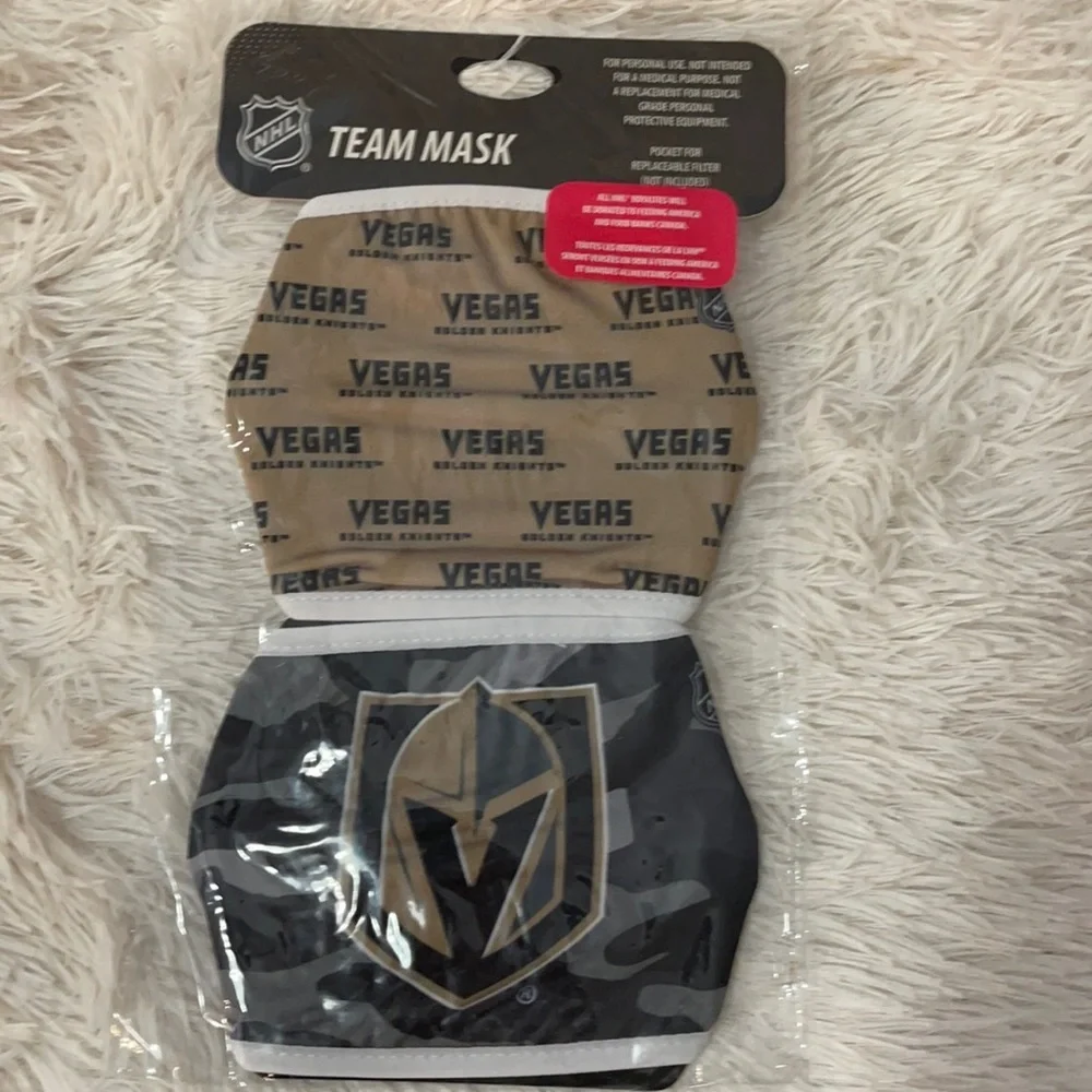 6/$20 New set/2 NHL Vegas face masks